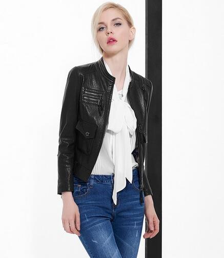 机车风黑色小皮衣外套短款搭配,短款机车皮衣高级穿搭小个子