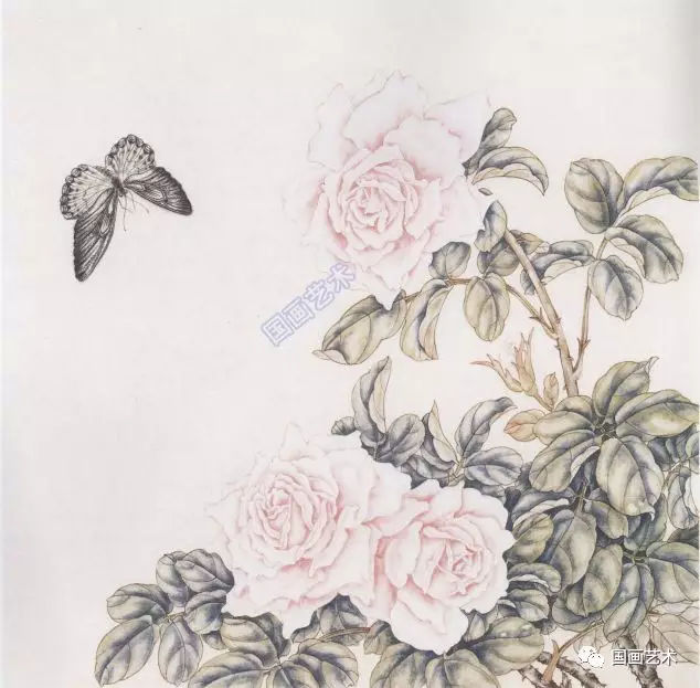 月季花的画法视频教程,一学就会中国画写意月季的画法