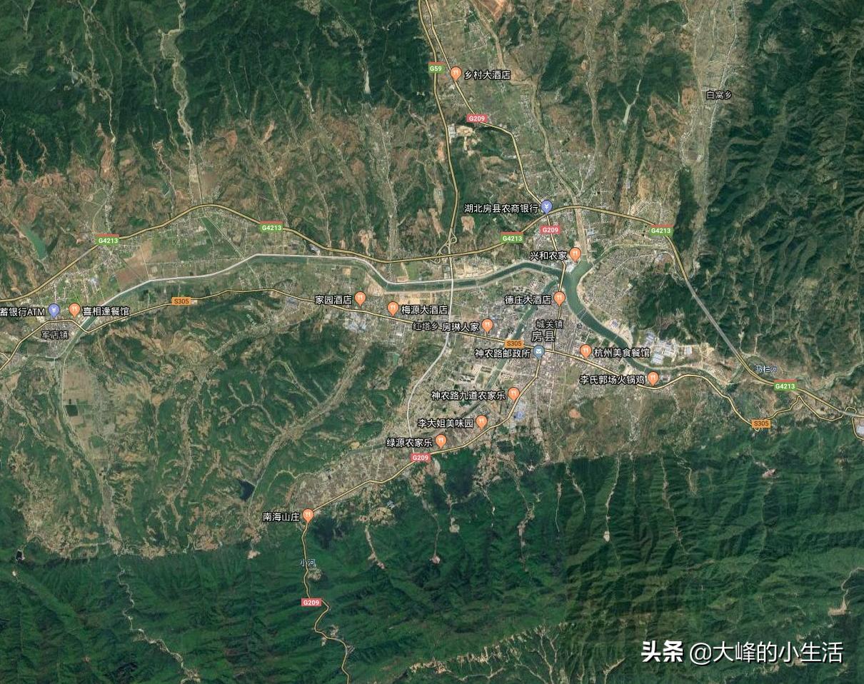 湖北十堰市城市全貌,十堰几个区分布图