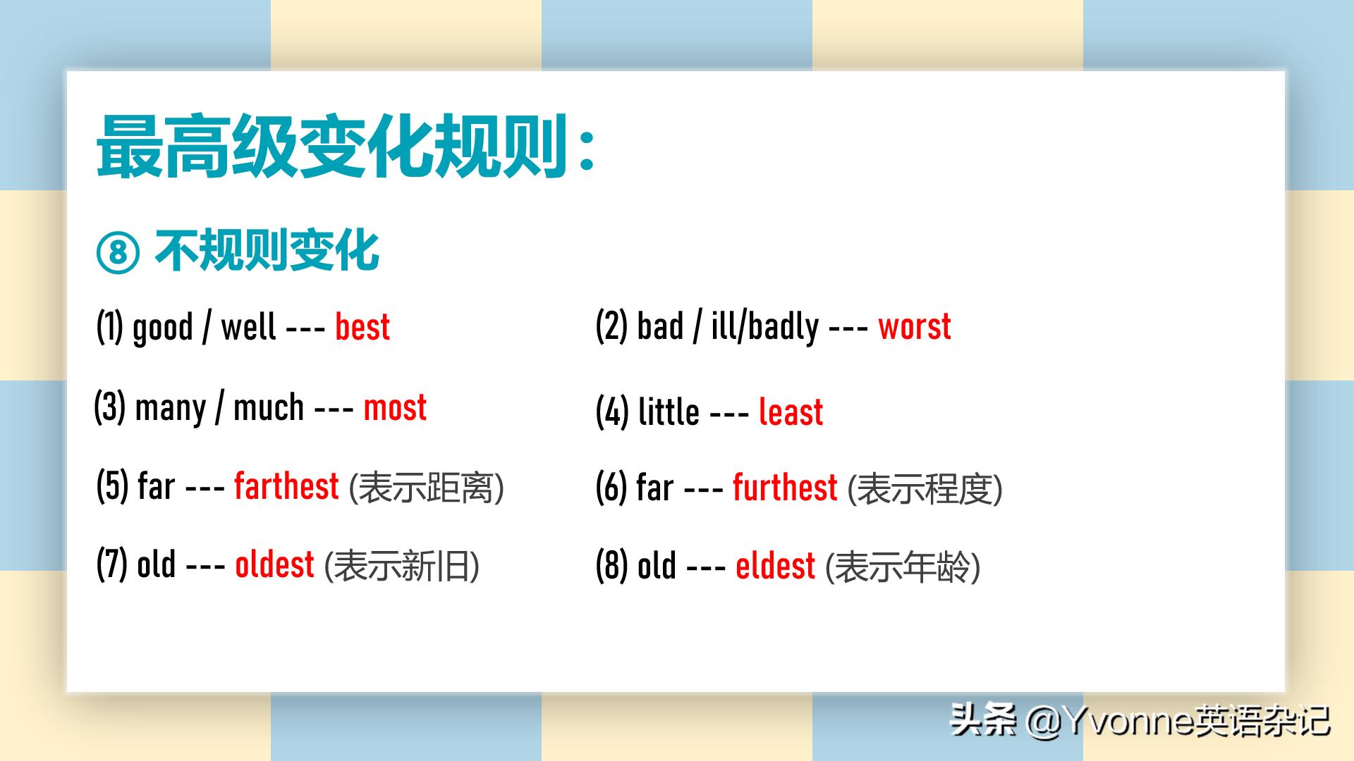英语语法最高级和比较级,英语语法最高级的句子