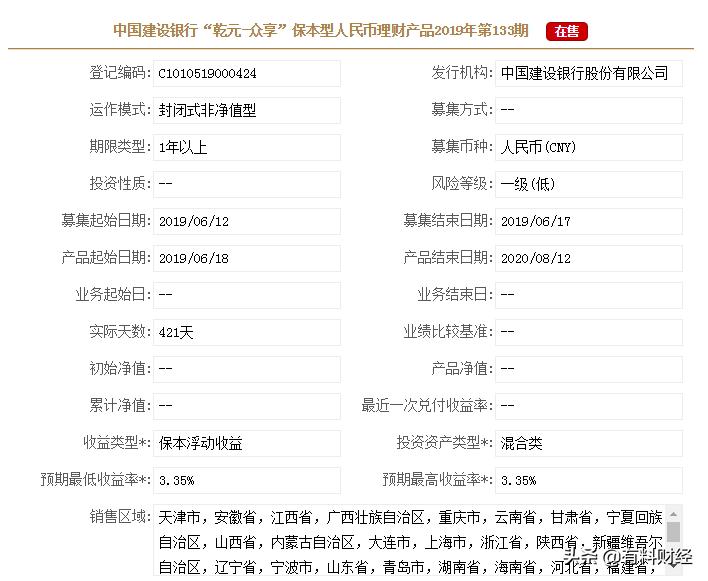 在售的100%保本型理财产品一览，银行发行，收益率最高可达4.3%