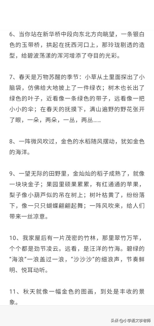 小学语文比喻句拟人句排比句大全,小学语文比喻句拟人句排比句句意