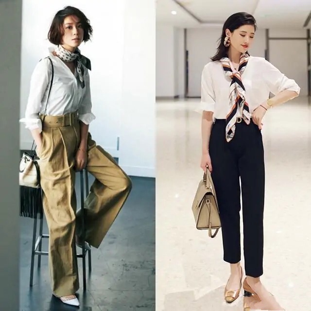 丝巾这样系太美了,丝巾这样系真好看简单又大气