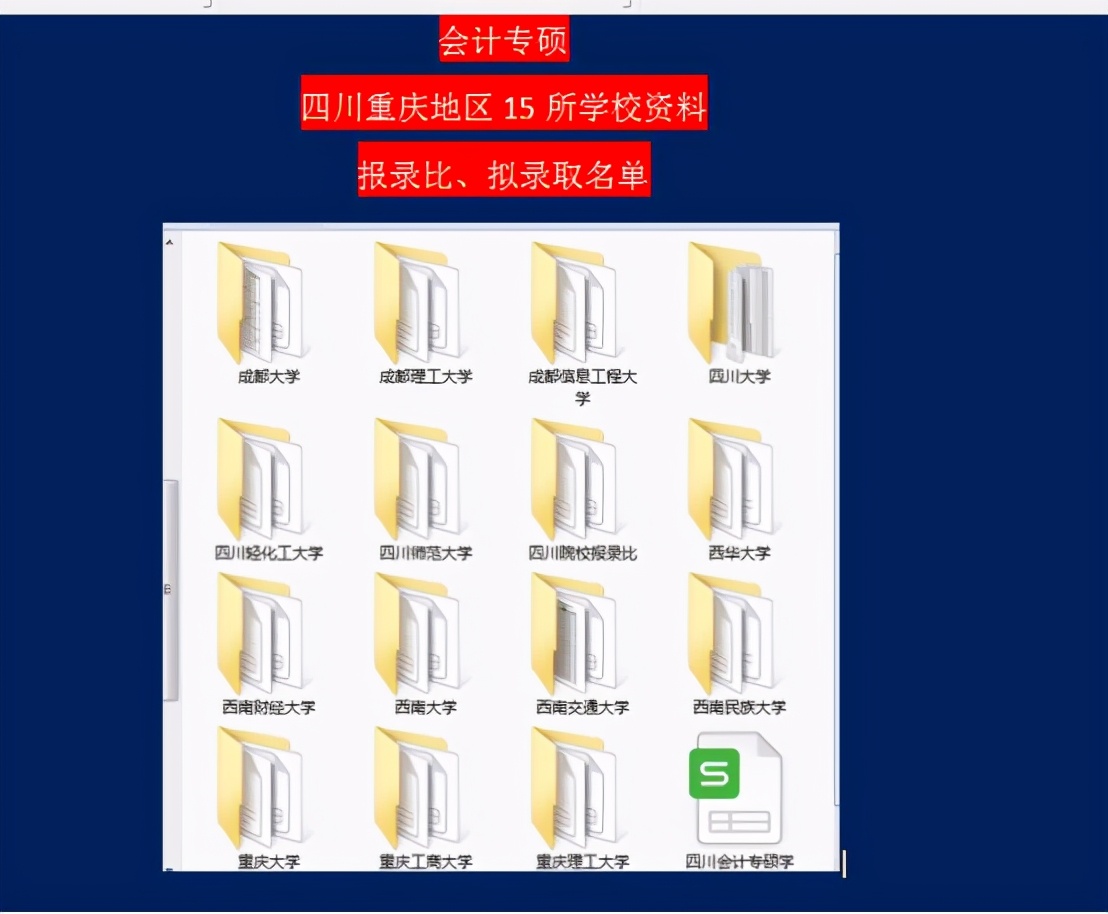 重庆科技大学会计专硕,重庆地区全日制会计专硕录取分析