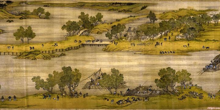 高清清明上河图全景长图下载,清明上河图全卷完整版