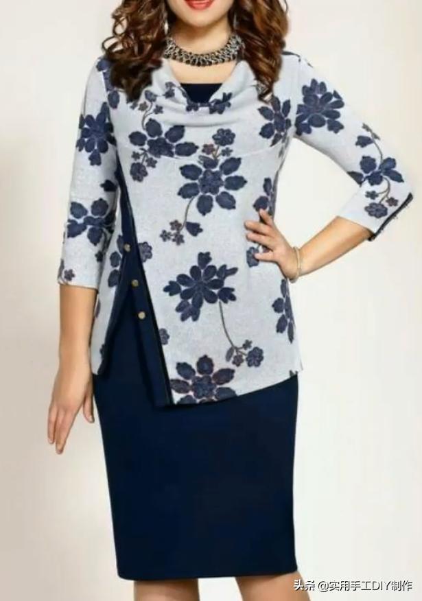 布艺背心套裙,妈妈装40-50岁洋气时髦新款套裙