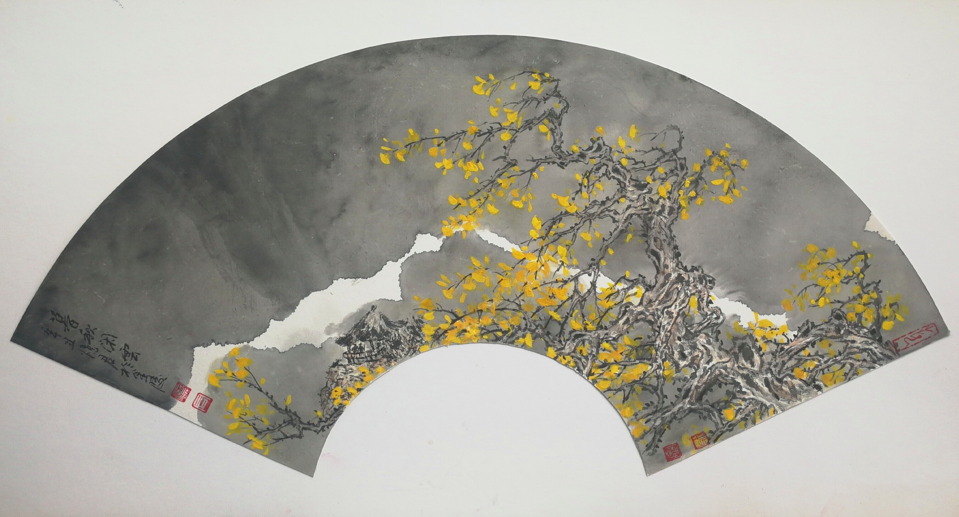 忆君银杏作品欣赏,忆君银杏画