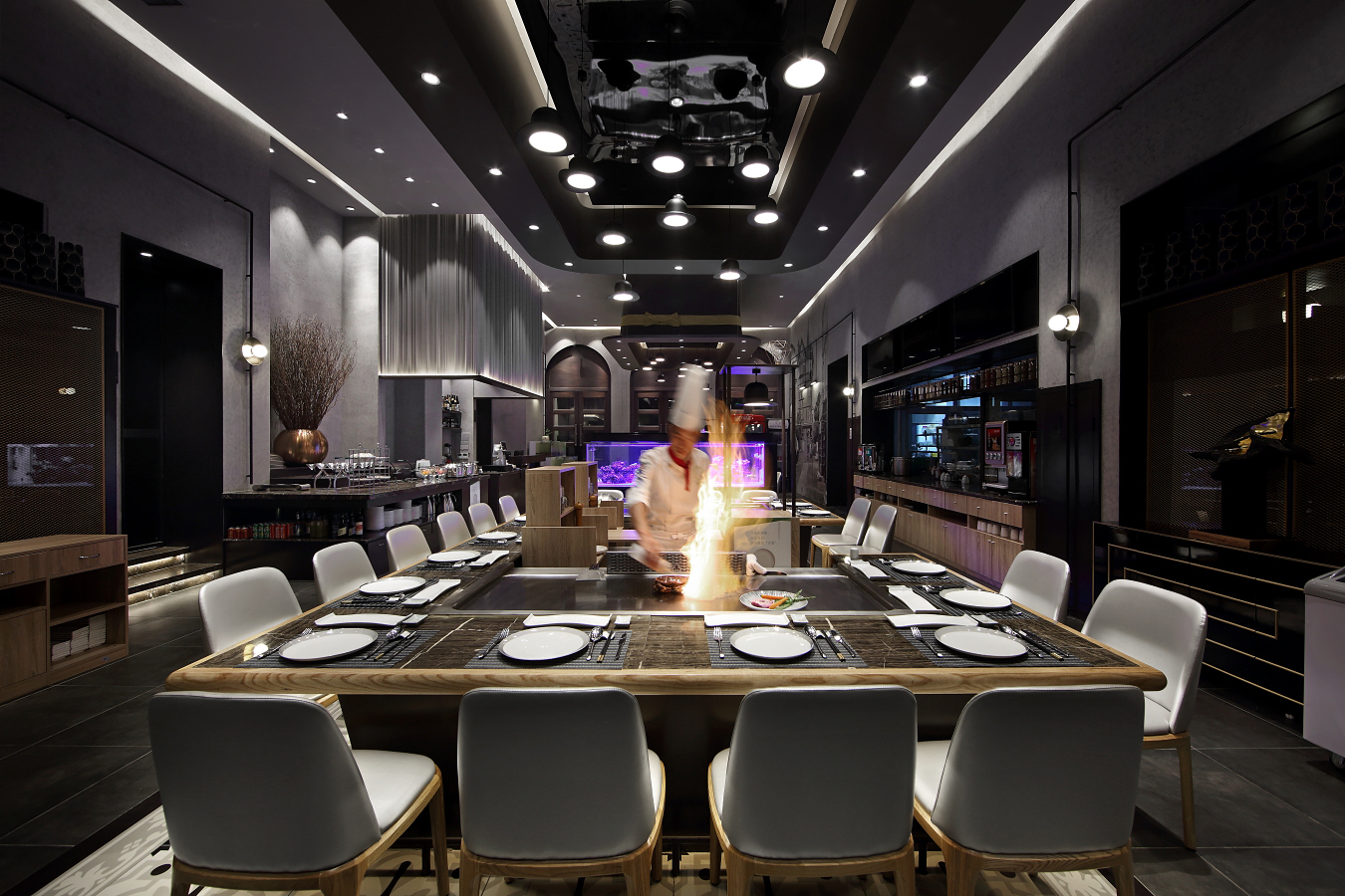 铁板烧空间设计,铁板烧设计方案