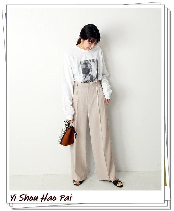 米色百搭裤子,万能百搭的裤子颜色秋冬