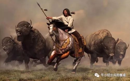 印第安人狩猎美洲野牛,美洲野牛印第安人