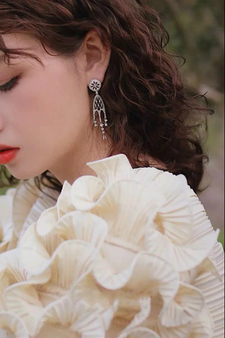 耳环款式图银,优雅耳环必备款式图片大全