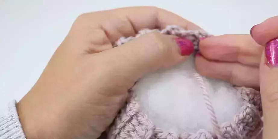 南瓜挂件钩针教程,钩针南瓜小挂件图解