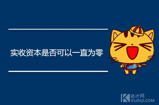 资产负债表实收资本可以为零吗,实收资本为零有何影响