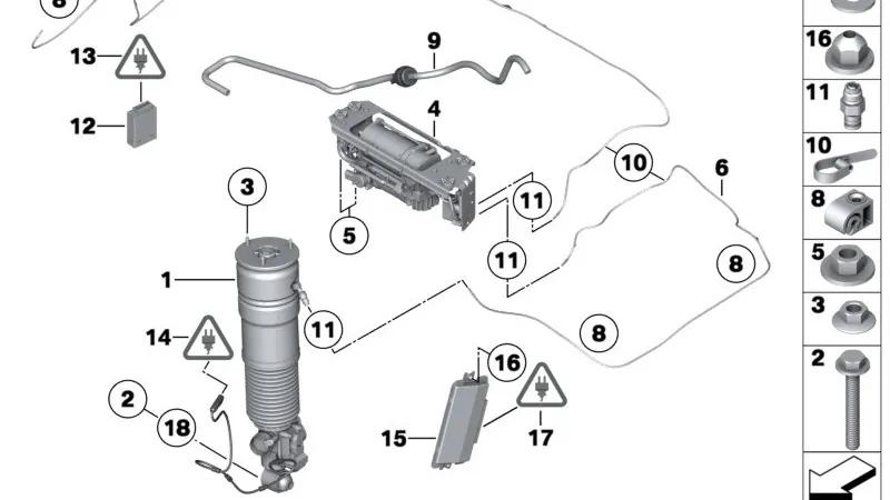 宝马e66后减震下沉,宝马后减震怎么检测漏气