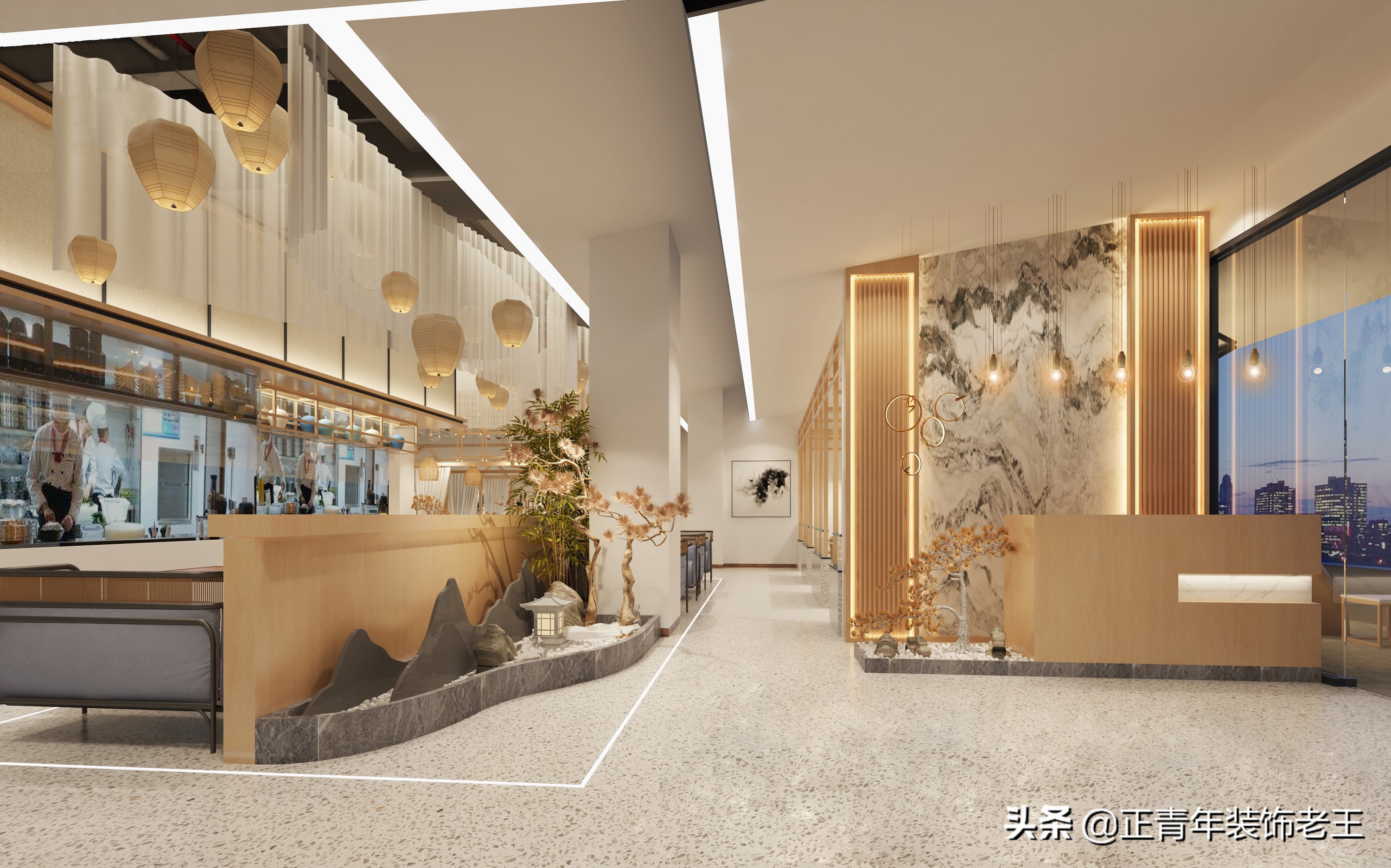 高端新中式风格餐厅装修效果图,中式私房菜餐厅装修效果图