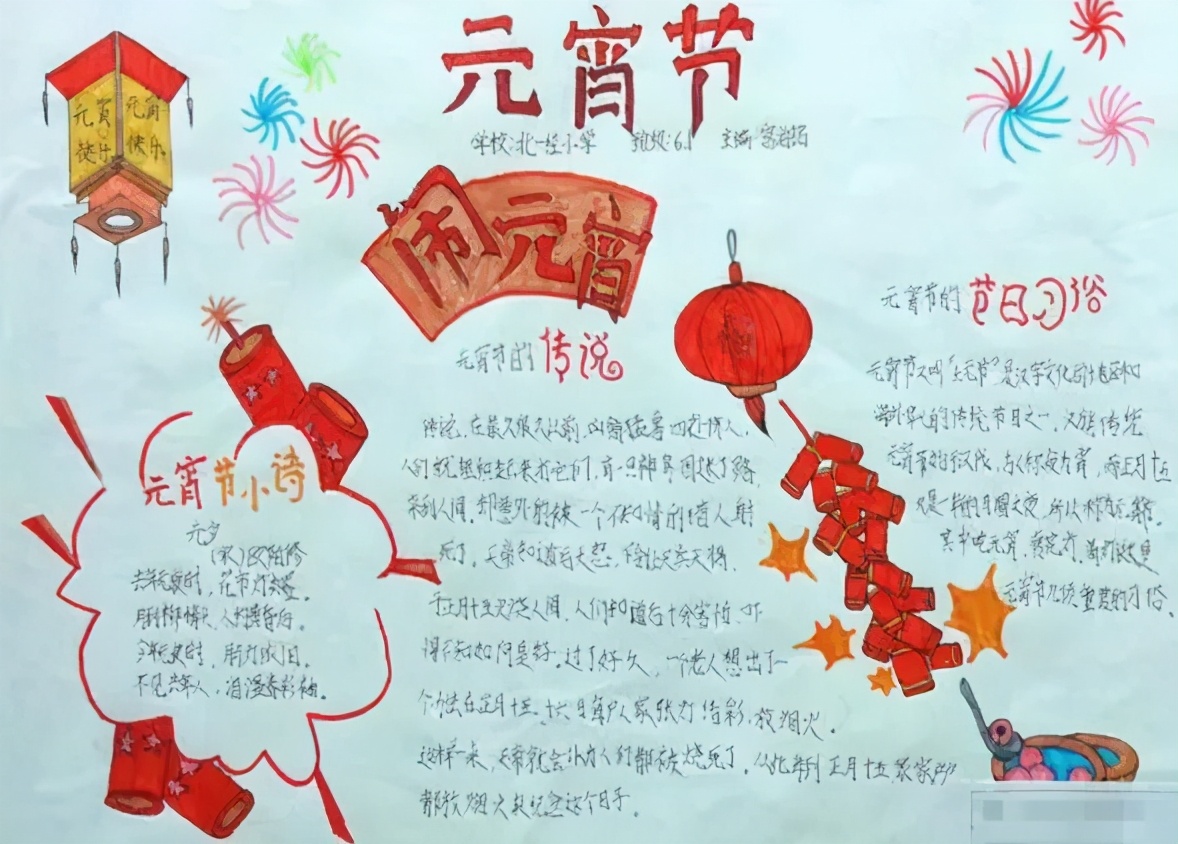 关于元宵节习俗和相关诗句,元宵节手抄报内容诗词