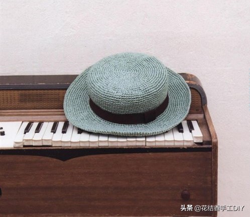 拉菲草帽纯手工编织遮阳帽子桶帽,diy有创意草帽简单又好看