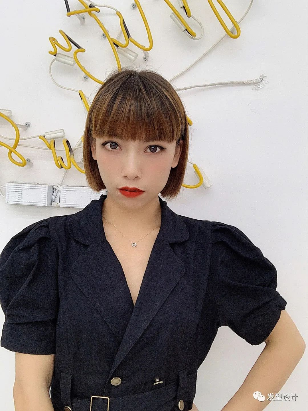 八大网红刘海短发,无刘海短发发型女