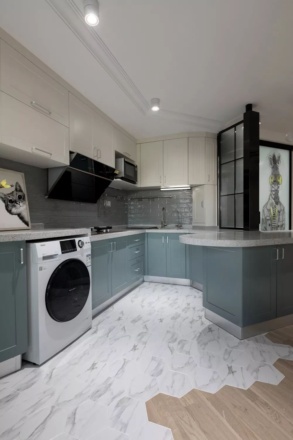 厨房橱柜门新中式款式和颜色,橱柜门颜色香芋色