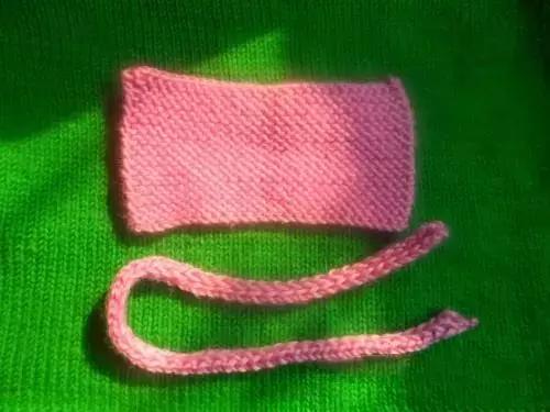 女童背心裙子的蝴蝶结的编织方法,女童外套双色蝴蝶结图案编织教程