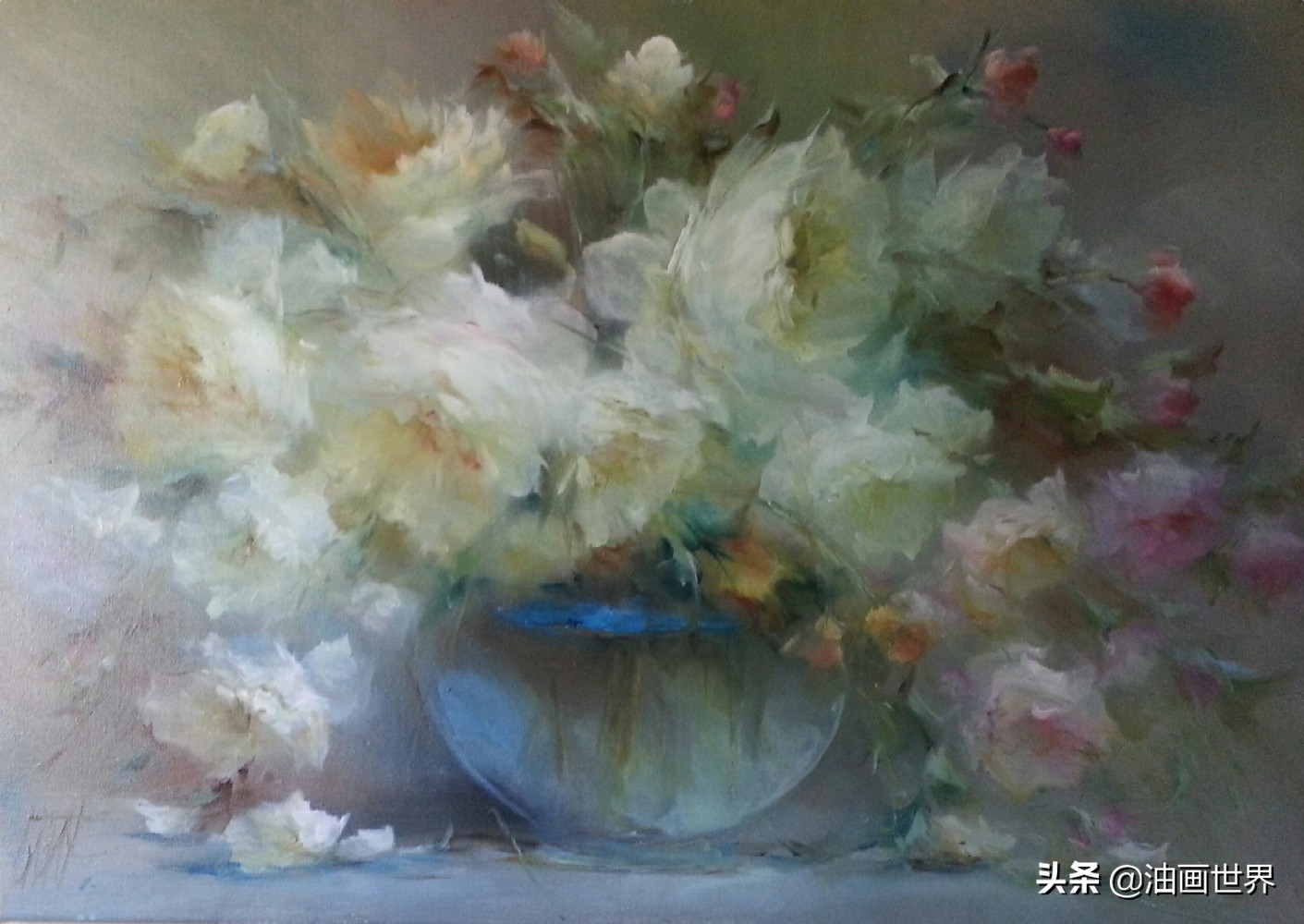 这画家绝对拥有绘画的魔力，把花束画得如此之美