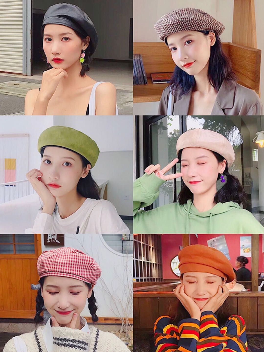 秋冬百搭超级好看贝雷帽,高级感穿搭冬季贝雷帽