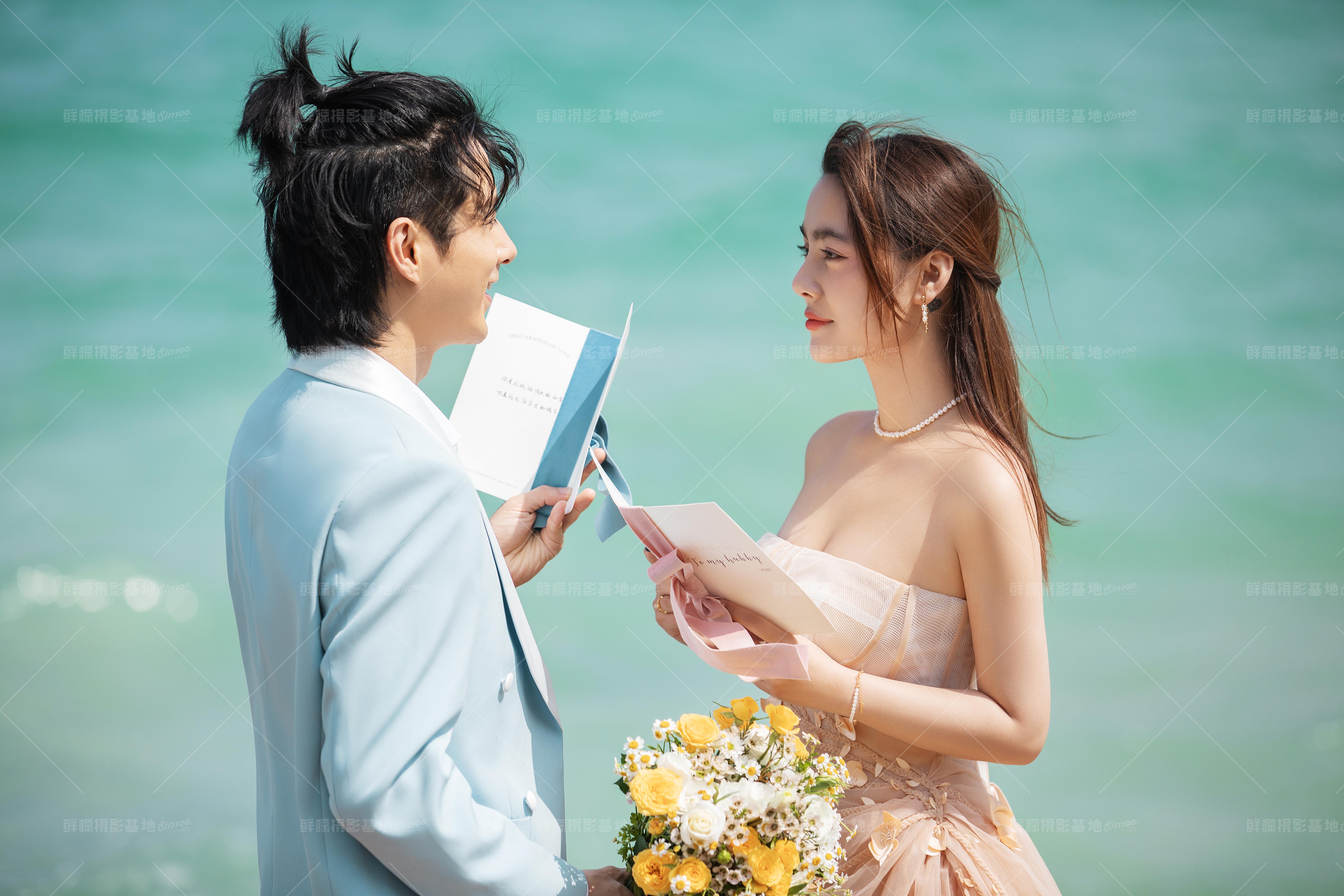 电影港风画面感婚纱照,电影风格海景婚纱照