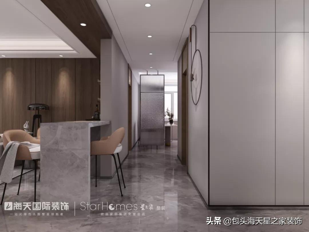 包头装修#奥林一号178㎡不过时的现代装修风格