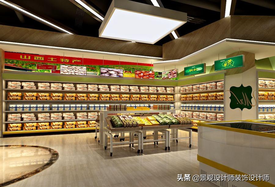 商场店铺设计案例图纸,超市设计图解大全