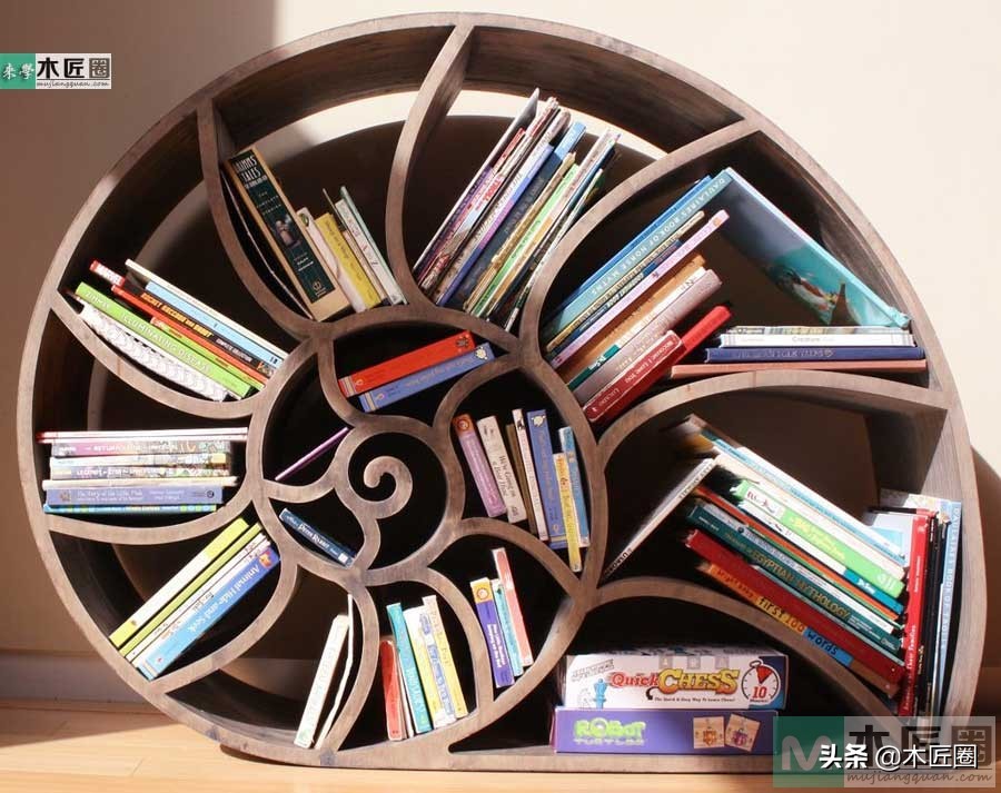 燕尾榫书架制作,鹦鹉螺diy