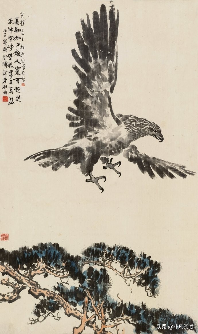 中国画名家画鹰作品,中国画画鹰