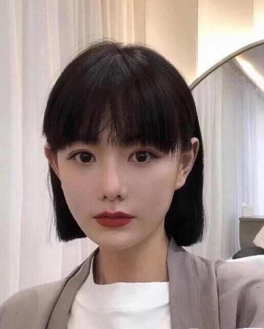 漫画短发发型女无刘海,女生齐耳短发造型漫画刘海