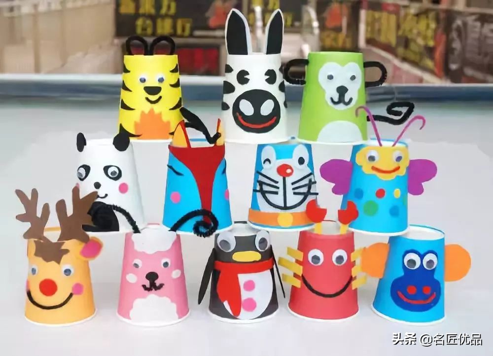 用两个纸杯手工制作纸杯娃娃,用纸杯做的纸杯手工