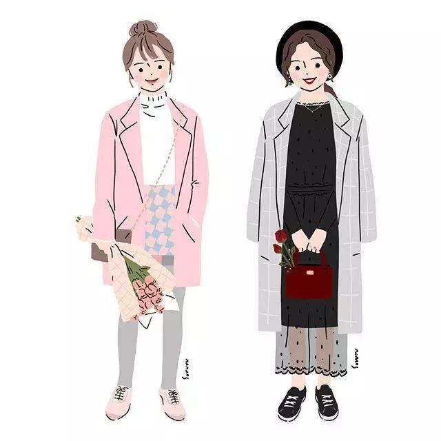她笔下的可爱女孩，让你看懂穿衣打扮的正确要素~