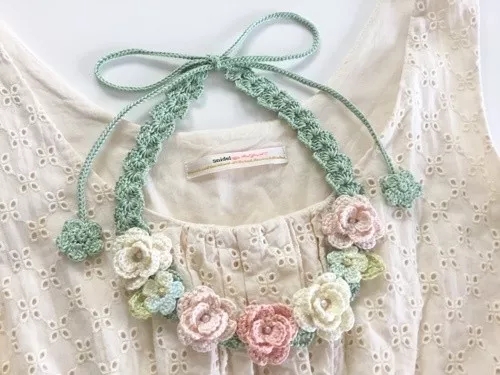 钩针手链手环图解,钩针编织小饰品图解