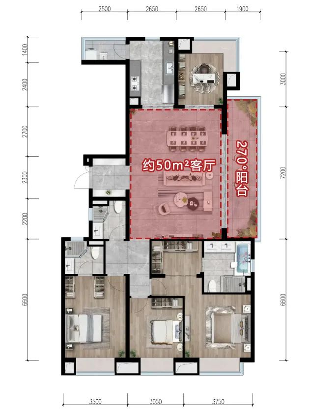 双塔区豪宅,双塔名邸345样板间