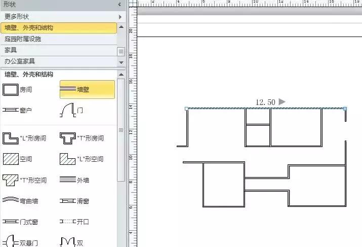 visio简易室内布局图制作,visio用例图在哪