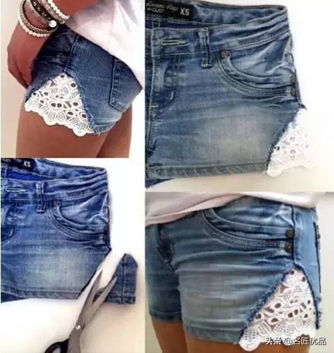 蕾丝手工制作衣服装饰,蕾丝旧衣服变废为宝