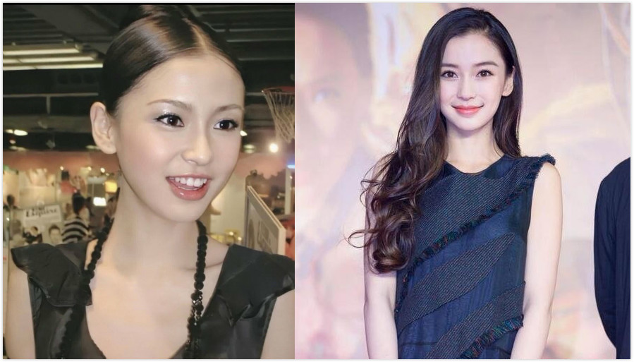 杨颖清纯直发视频烟熏妆,杨颖清纯直发图片剪刀手