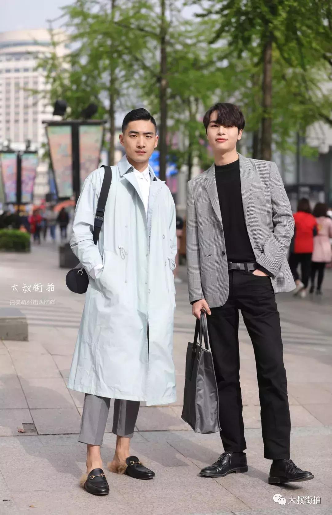 牛仔裤配休闲西装大叔,大叔西装街拍