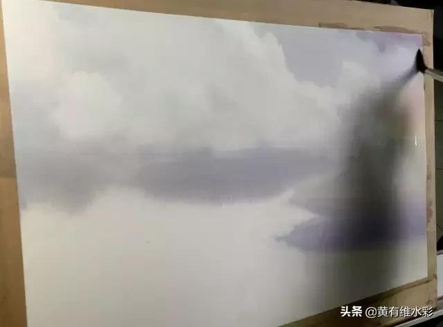 水彩画山风景入门,远山画法入门教程