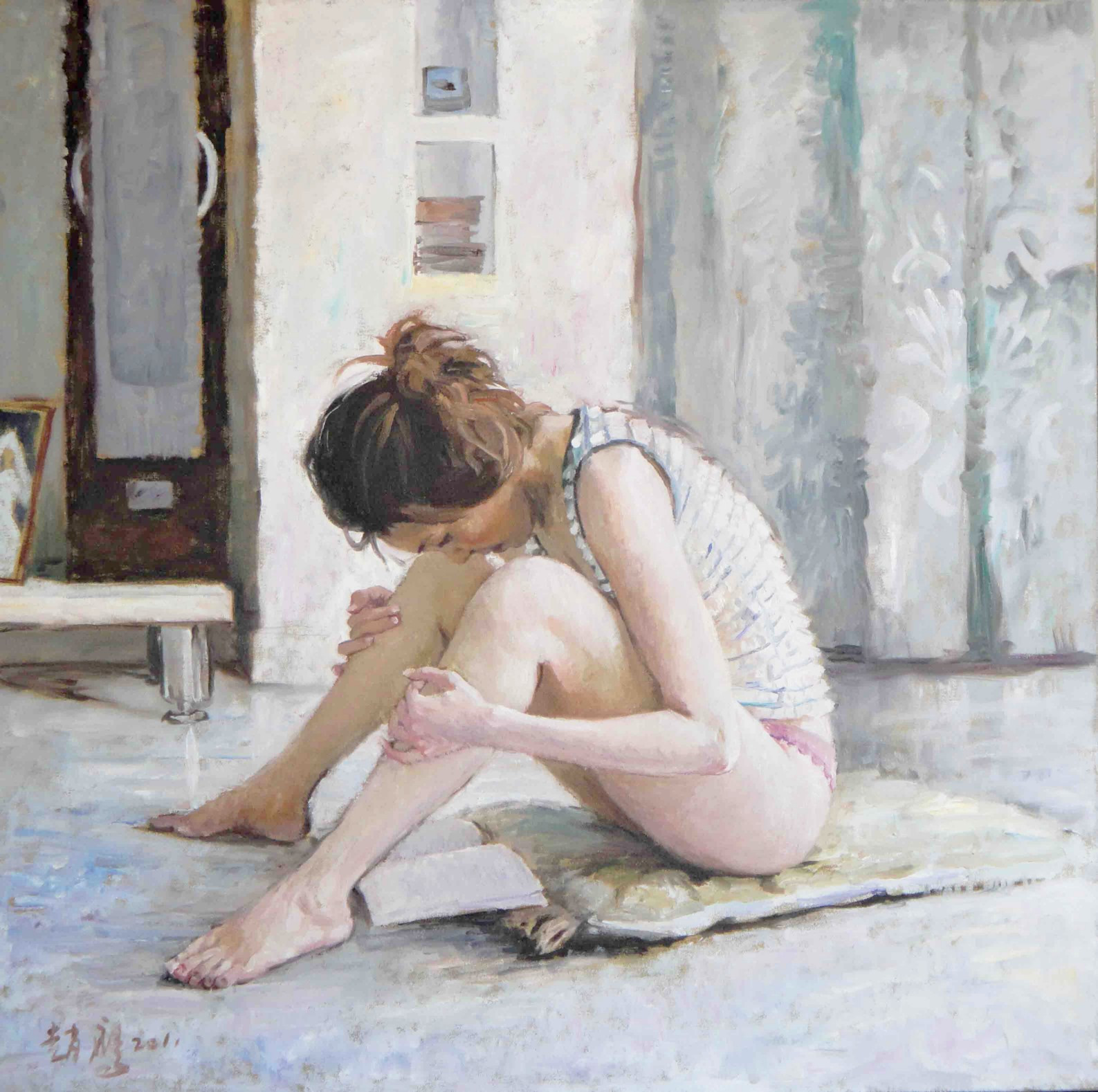 柠檬汁氤在水中　角落里美人如茵——画家赵鹰的写意油画