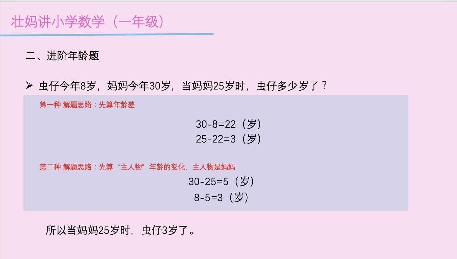 小学奥数关于年龄倍数题讲解,三四年级奥数题年龄差
