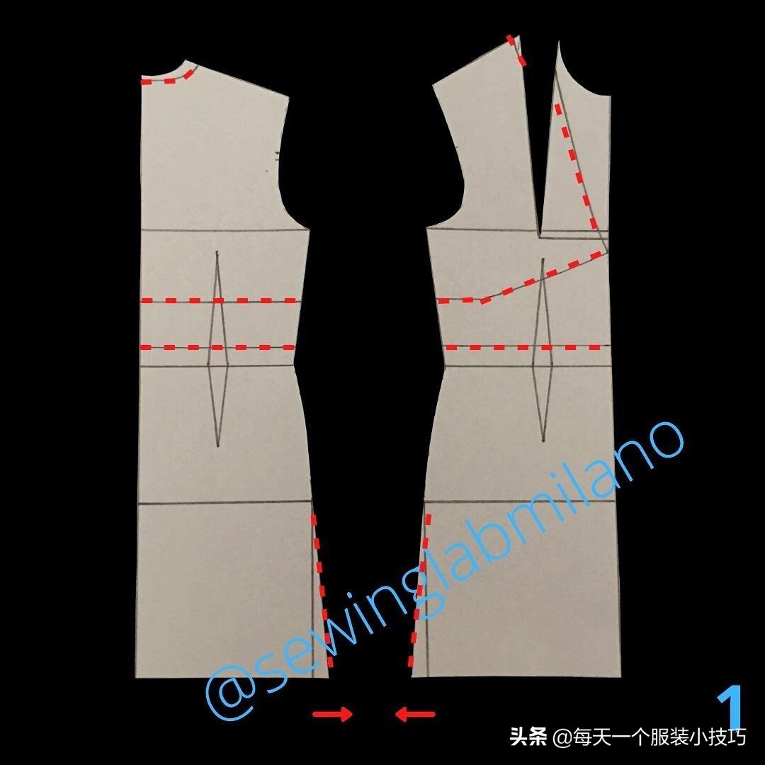 交叉v领连衣裙纸样,一字领紧身连衣裙