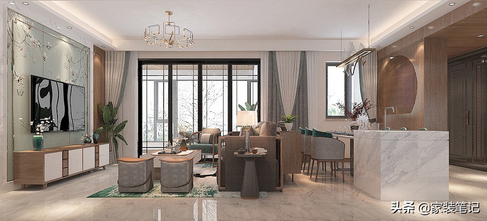 当现代简约邂逅新中式,当现代轻奢遇上新中式