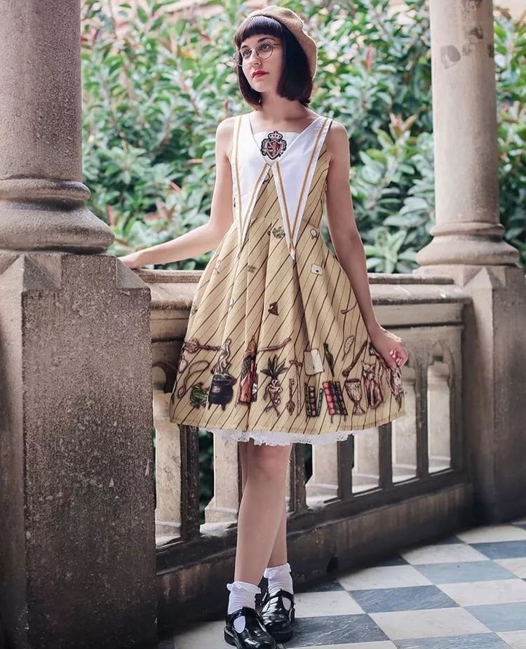 天蓝色洛丽塔洋装,洛丽塔复古洋装