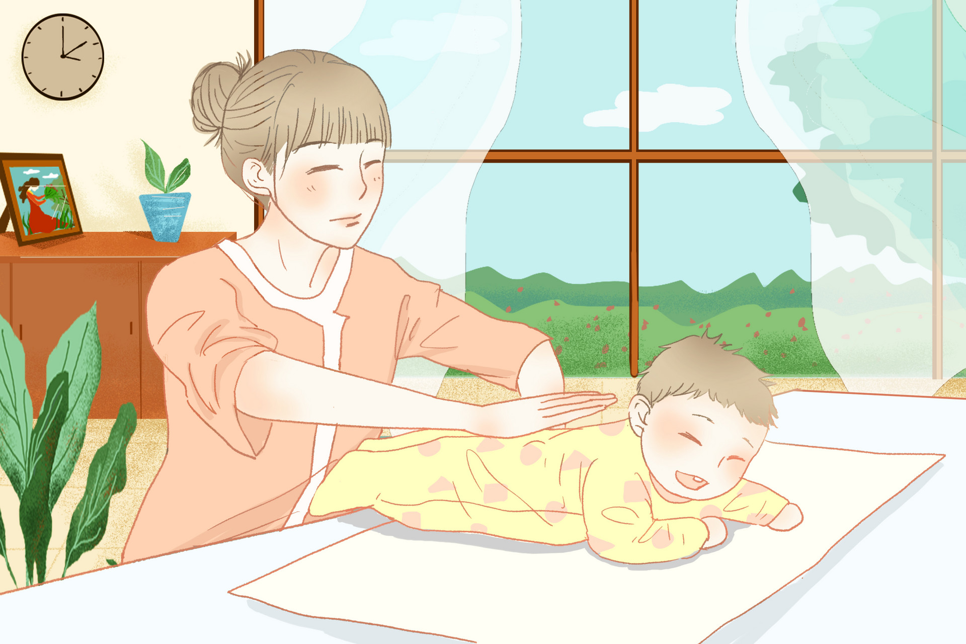 宝宝穿尿布的两侧有点脱皮,宝宝穿上纸尿裤后躁动不安