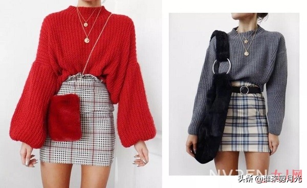 毛衣包臀裙怎么搭配好看,秋冬包臀裙加毛衣穿搭