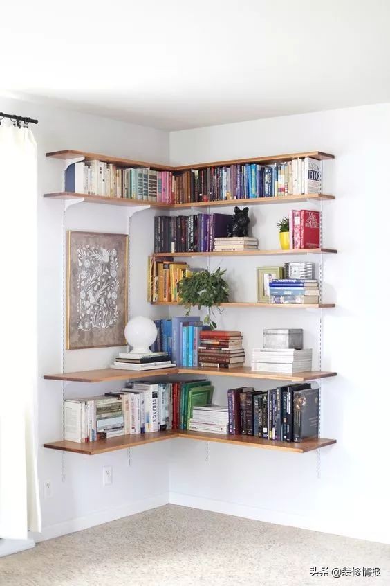 自制墙体书架简单又好用,最简单的书架构造