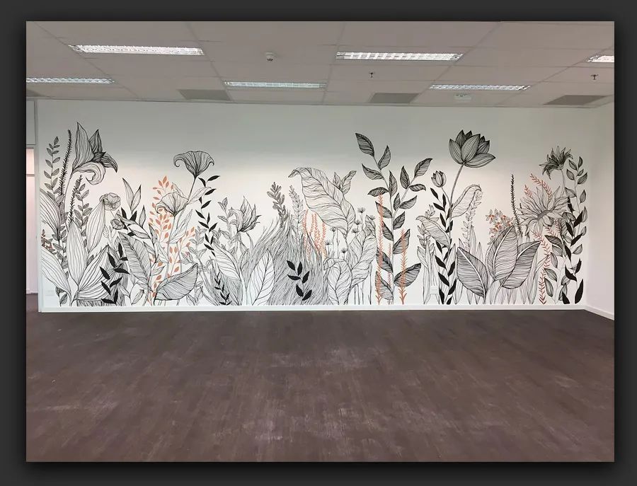 凹凸不平墙面用什么记号笔,墙面艺术设计作品